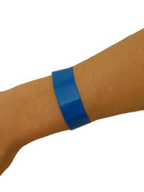 Entréband i vinyl, festivalarmband otryckta, KORNBLÅ