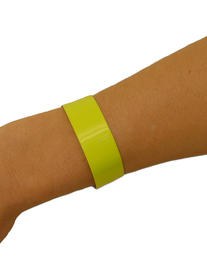 Entréband i vinyl, festivalarmband otryckta, NEONGUL