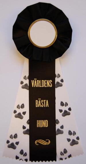 Prisrosetter - Lyxiga prisrosetter - 630 - VÄRLDENS BÄSTA HUND-rosett